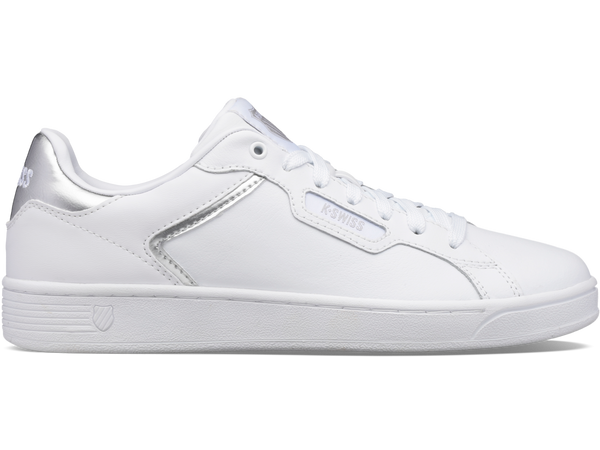 96347-110-M | WOMENS CLEAN COURT II CMF | WHITE/SILVER