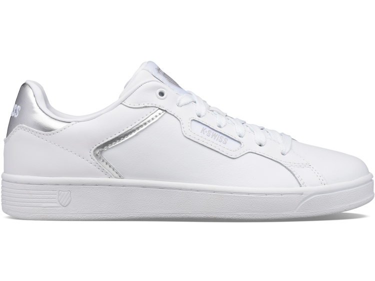 96347-110-M | WOMENS CLEAN COURT II CMF | WHITE/SILVER