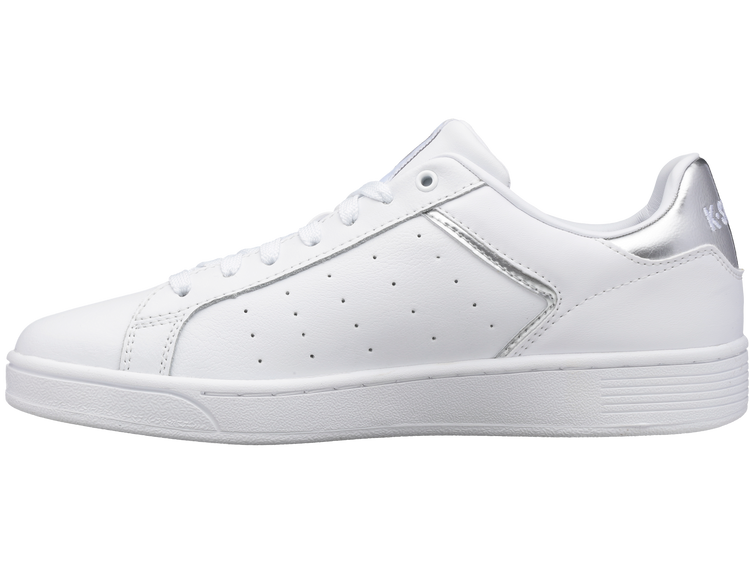 96347-110-M | WOMENS CLEAN COURT II CMF | WHITE/SILVER