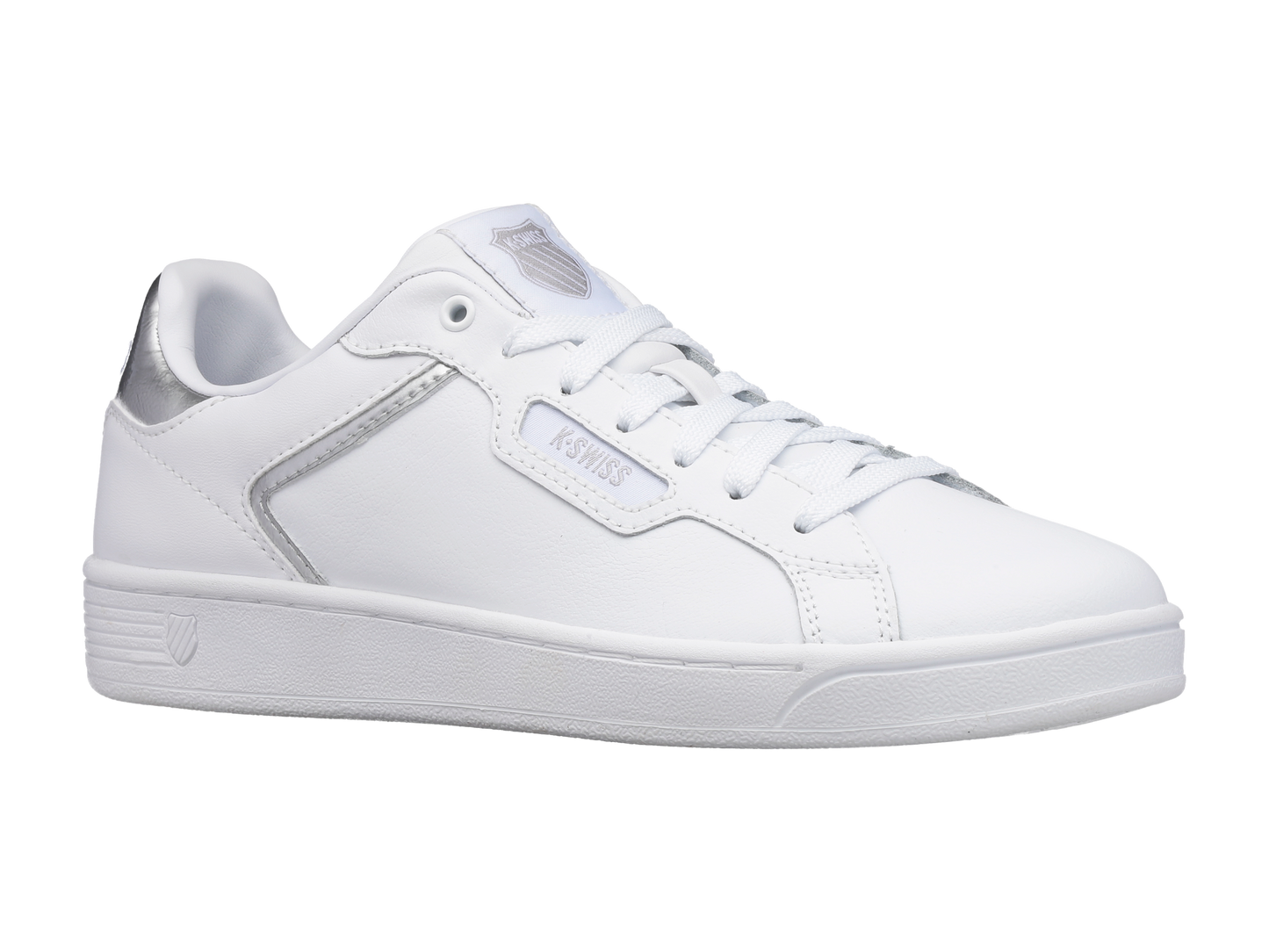 96347-110-M | WOMENS CLEAN COURT II CMF | WHITE/SILVER