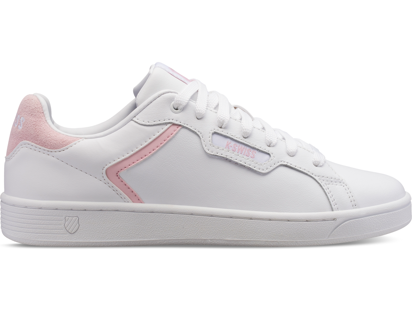96347-179-M | WOMENS CLEAN COURT II CMF | WHITE/PARFAIT PINK
