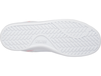 96347-179-M | WOMENS CLEAN COURT II CMF | WHITE/PARFAIT PINK
