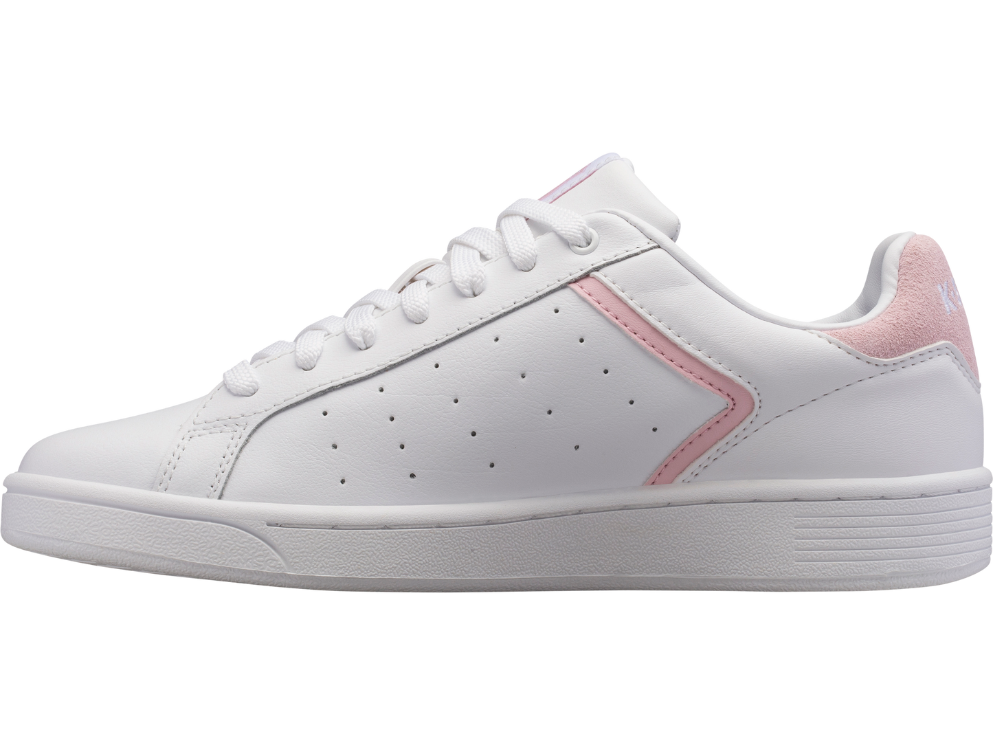 96347-179-M | WOMENS CLEAN COURT II CMF | WHITE/PARFAIT PINK
