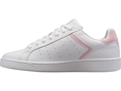 96347-179-M | WOMENS CLEAN COURT II CMF | WHITE/PARFAIT PINK