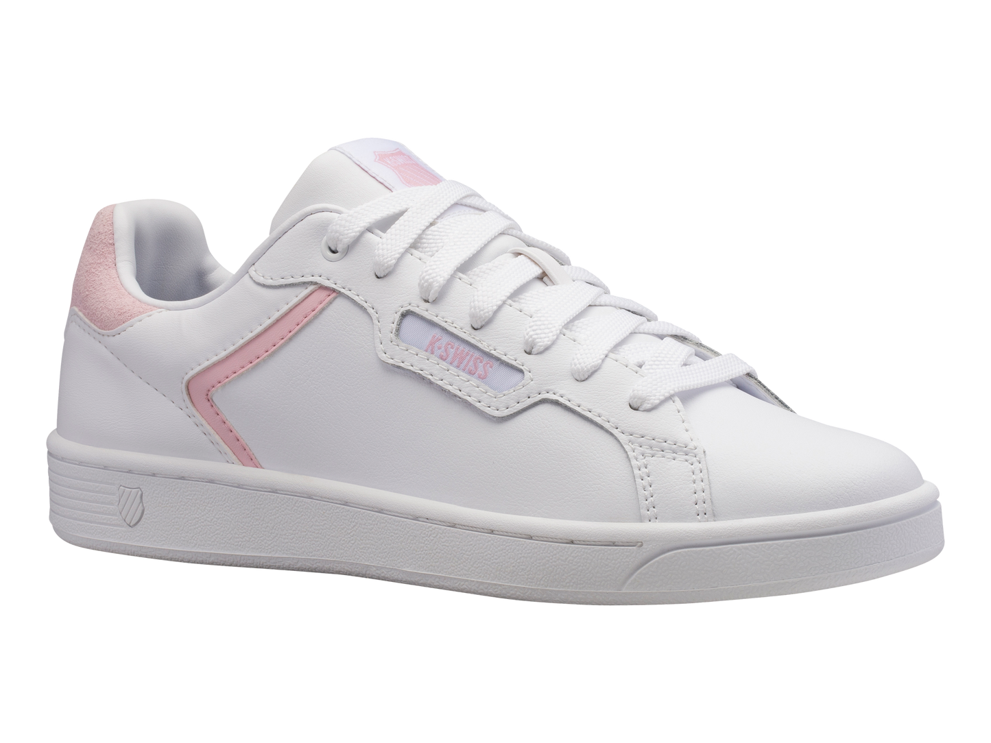 96347-179-M | WOMENS CLEAN COURT II CMF | WHITE/PARFAIT PINK
