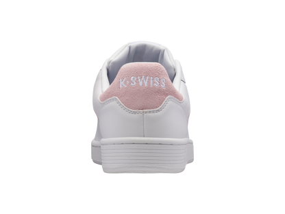 96347-179-M | WOMENS CLEAN COURT II CMF | WHITE/PARFAIT PINK