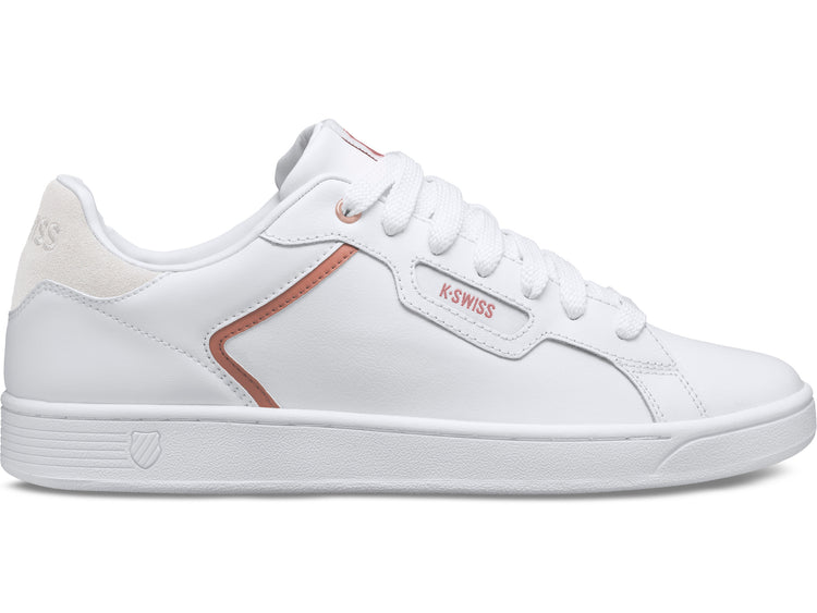 96347-188-M | WOMENS CLEAN COURT II CMF | WHITE/ROSE GOLD