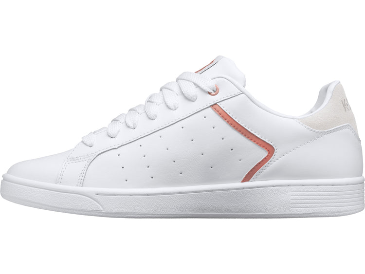 96347-188-M | WOMENS CLEAN COURT II CMF | WHITE/ROSE GOLD