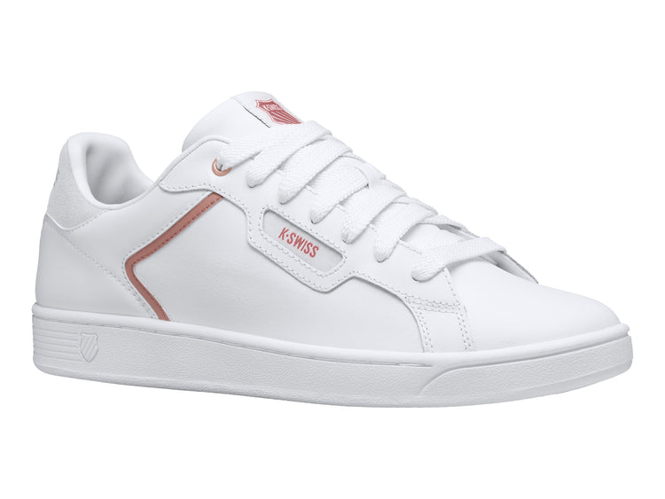 96347-188-M | WOMENS CLEAN COURT II CMF | WHITE/ROSE GOLD