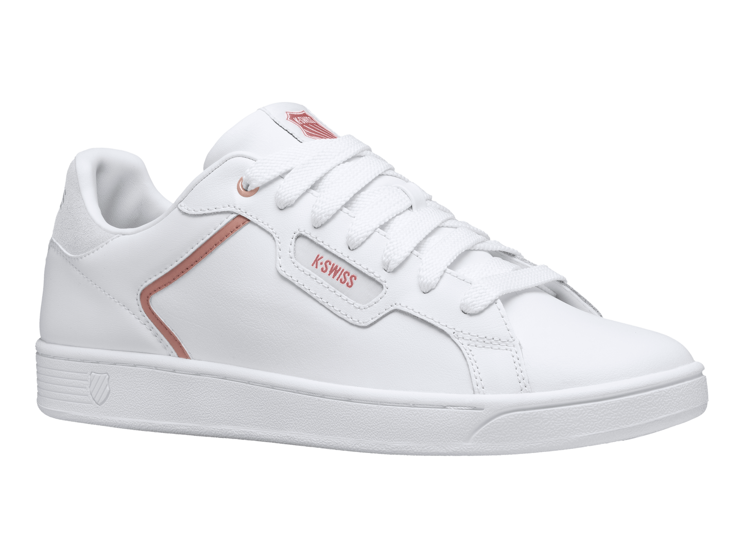 96347-188-M | WOMENS CLEAN COURT II CMF | WHITE/ROSE GOLD