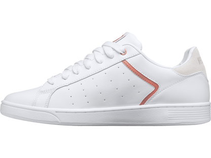 96347-188-M | WOMENS CLEAN COURT II CMF | WHITE/ROSE GOLD