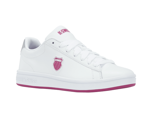 96599-111-M | COURT SHIELD | WHITE/FESTIVAL FUCHSIA/SILVER