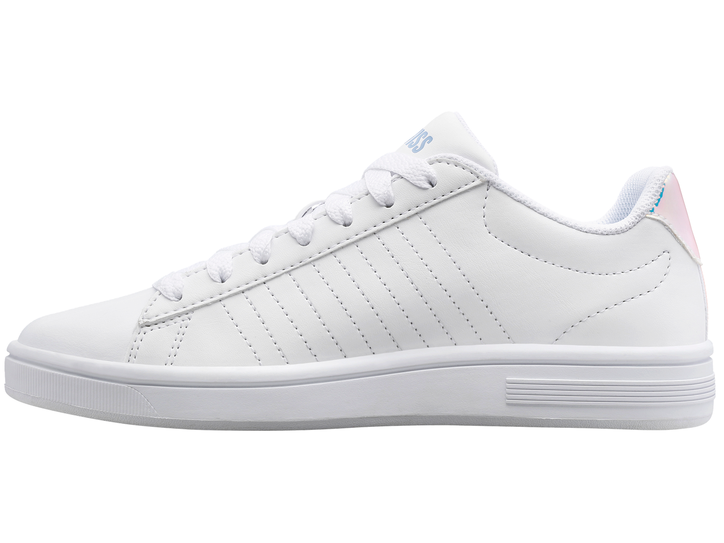 96599-161-M | COURT SHIELD | WHITE/CHAMBRAY BLUE/SAND CORAL