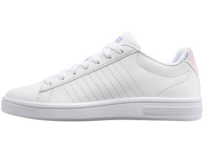 96599-161-M | COURT SHIELD | WHITE/CHAMBRAY BLUE/SAND CORAL