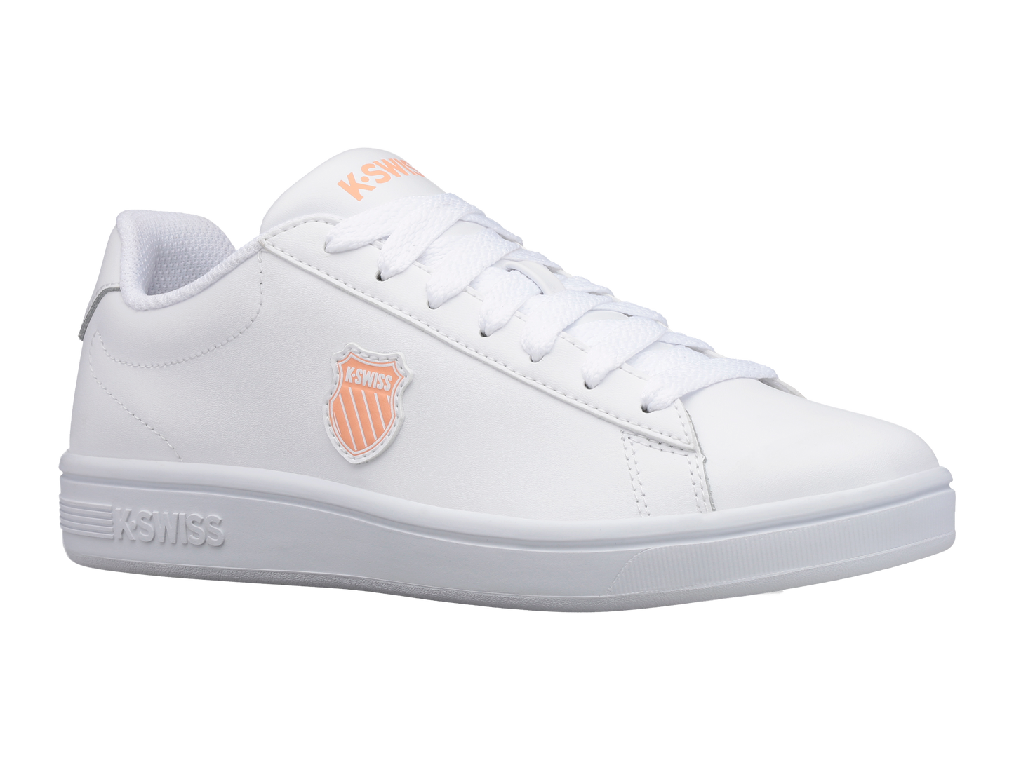 96599-172-M | COURT SHIELD | WHITE/PEACH NECTAR/GRAYSTONE