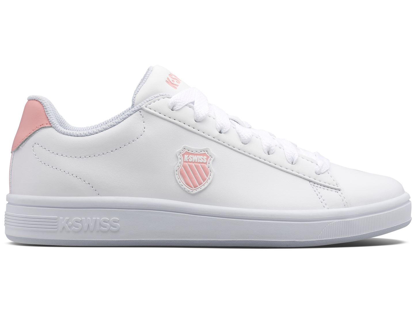 96599-938-M | COURT SHIELD | WHITE/PINK QUARTZ/XENON BLUE