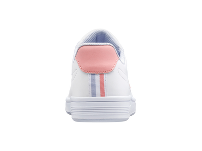 96599-938-M | COURT SHIELD | WHITE/PINK QUARTZ/XENON BLUE