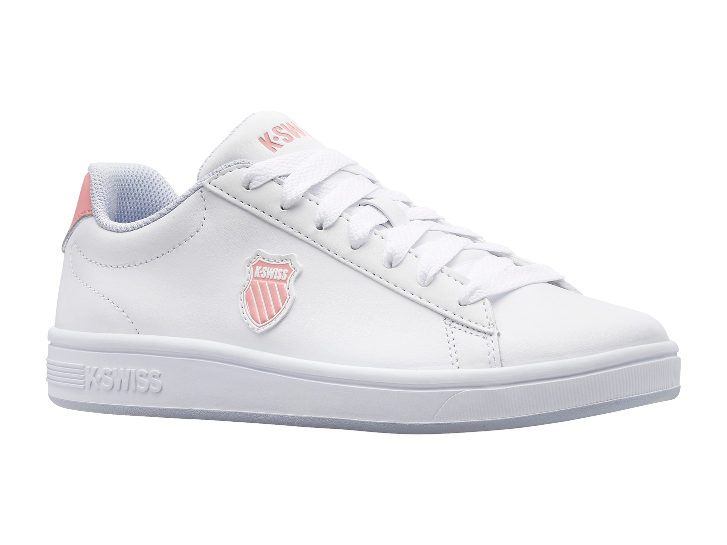 96599-938-M | COURT SHIELD | WHITE/PINK QUARTZ/XENON BLUE