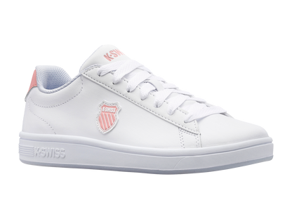 96599-938-M | COURT SHIELD | WHITE/PINK QUARTZ/XENON BLUE