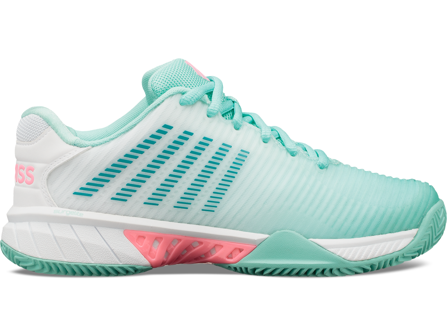 96614-439-M | HYPERCOURT EXPRESS 2 CLAY | ARUBA BLUE/WHITE/SOFT NEON PINK