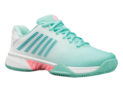 96614-439-M | HYPERCOURT EXPRESS 2 CLAY | ARUBA BLUE/WHITE/SOFT NEON PINK