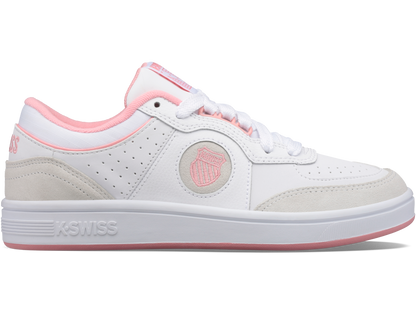 96802-973-M | WOMENS NORTH COURT | WHITE/FLAMINGO PINK