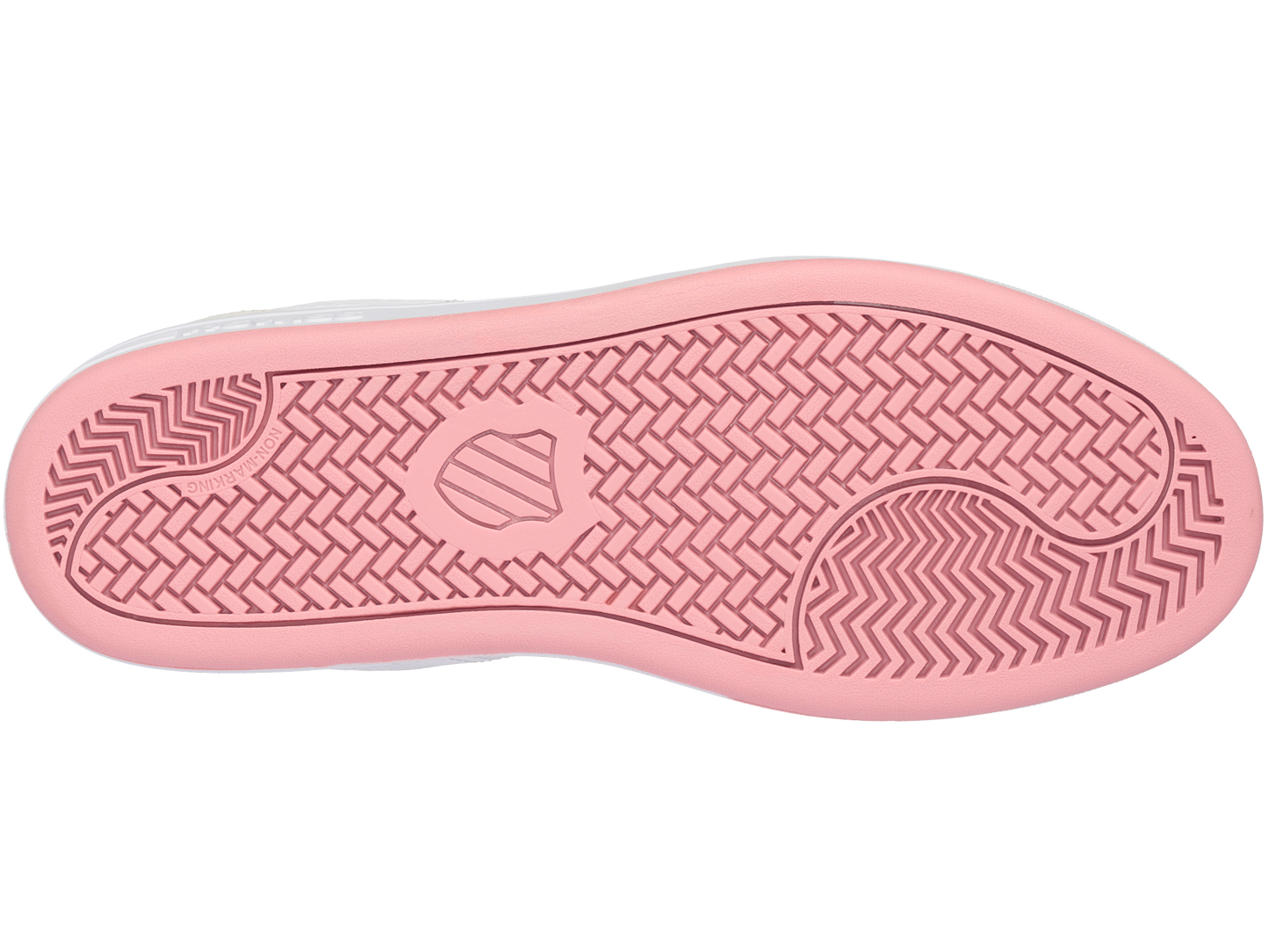 96802-973-M | WOMENS NORTH COURT | WHITE/FLAMINGO PINK