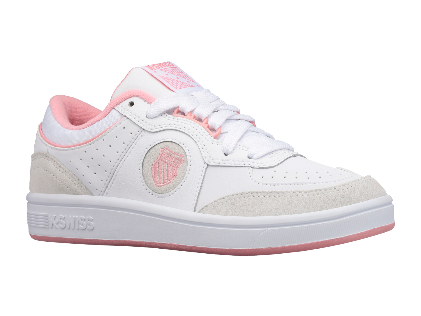 96802-973-M | WOMENS NORTH COURT | WHITE/FLAMINGO PINK