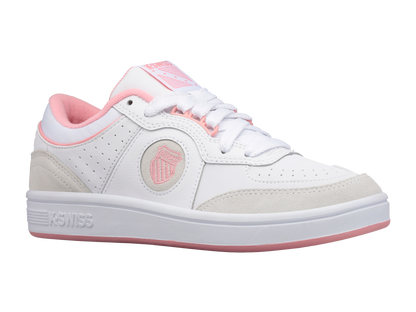96802-973-M | WOMENS NORTH COURT | WHITE/FLAMINGO PINK