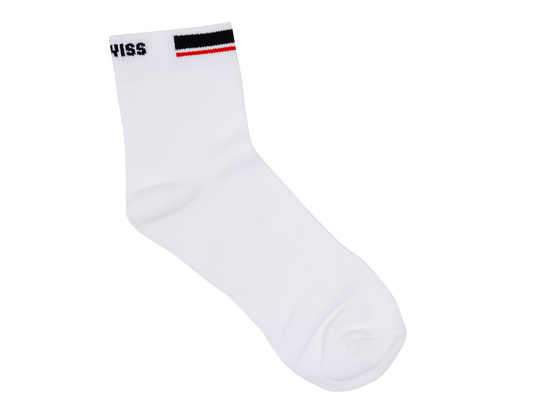 SX0406-161 | CREW SOCKS PREMIUM COTTON | WHITE/NAVY/RED