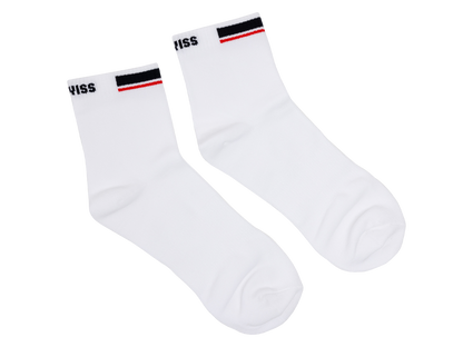 SX0406-161 | CREW SOCKS PREMIUM COTTON | WHITE/NAVY/RED