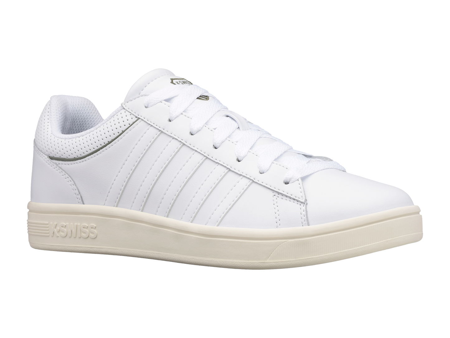 06154-135-M | COURT WINSTON | WHITE/DEEP LICHEN GREEN/ANTIQUE WHITE