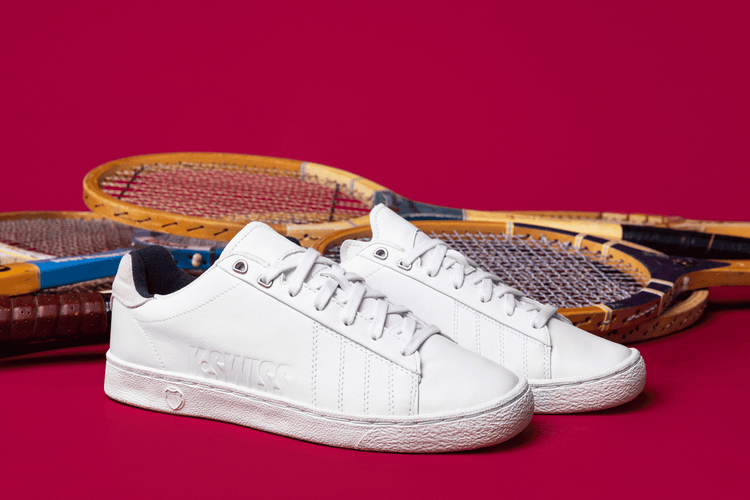 K swiss red white top blue