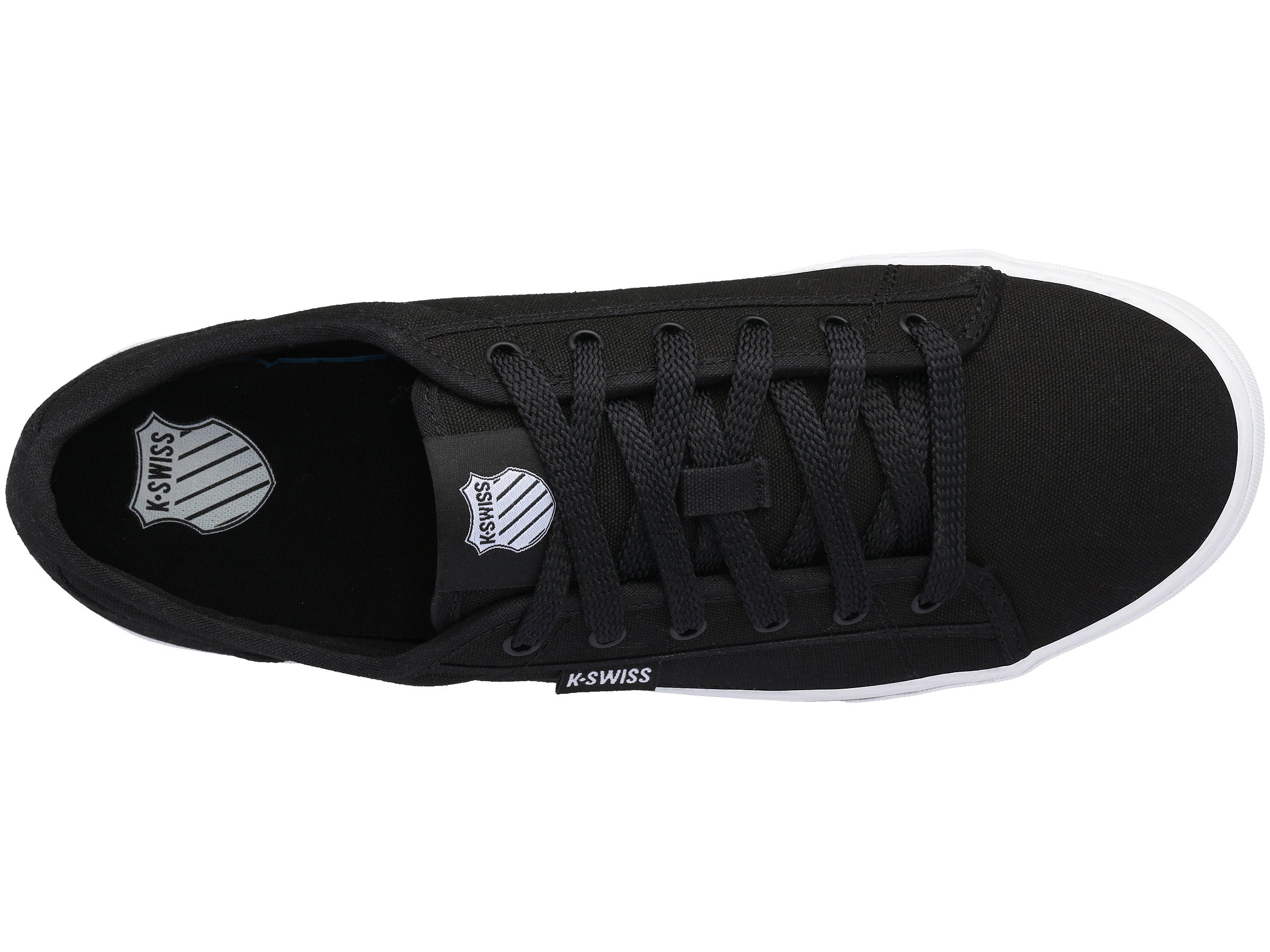 Black and white deals k swiss shoes