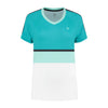 194252-988 | WOMENS HYPERCOURT STRIPE TEE | ARUBA BLUE / ALGIERS BLUE / WHITE