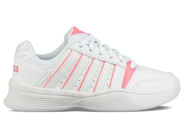 55856-154-M | COURT SMASH CARPET | WHITE/PINK LEMONADE/GULL GRAY