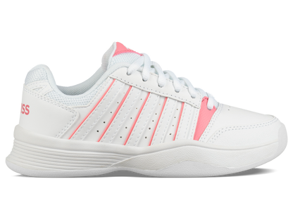 55856-154-M | COURT SMASH CARPET | WHITE/PINK LEMONADE/GULL GRAY