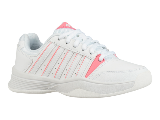 55856-154-M | COURT SMASH CARPET | WHITE/PINK LEMONADE/GULL GRAY