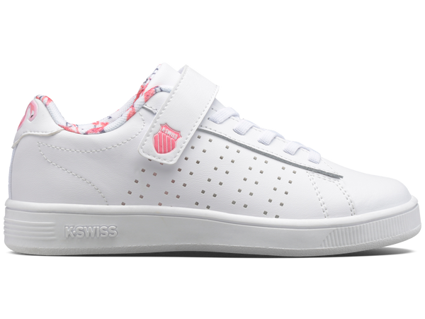 56808-140-M | COURT CASPER VLC | WHITE/FLAMINGO