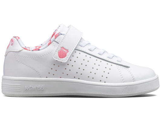 56808-140-M | COURT CASPER VLC | WHITE/FLAMINGO