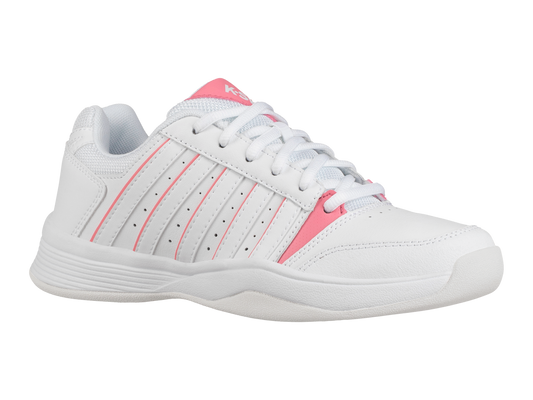 85856-154-M | COURT SMASH CARPET | WHITE/PINK LEMONADE/GULL GRAY