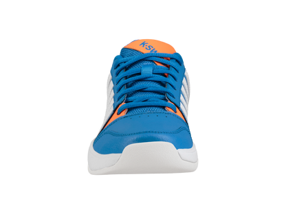 85856-426-M | COURT SMASH CARPET | BRILLIANT BLUE/WHITE/NEON ORANGE