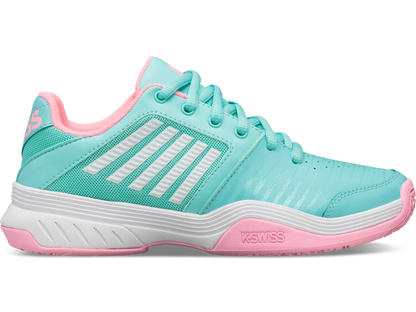 86609-437-M | COURT EXPRESS OMNI | ARUBA BLUE/SOFT NEON PINK/WHITE