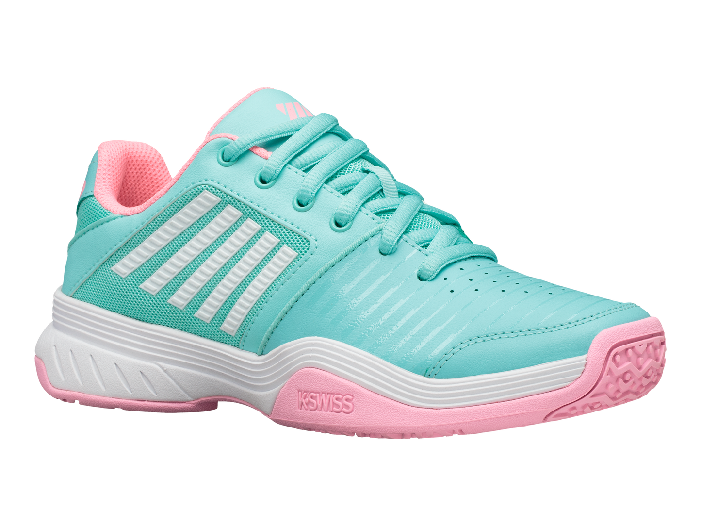 86609-437-M | COURT EXPRESS OMNI | ARUBA BLUE/SOFT NEON PINK/WHITE