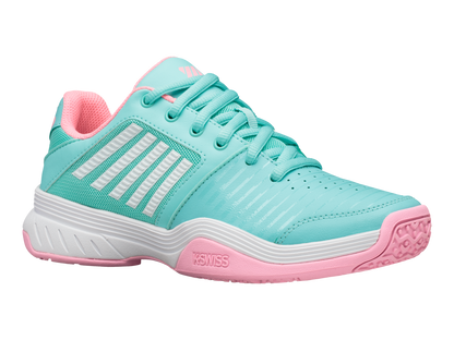 86609-437-M | COURT EXPRESS OMNI | ARUBA BLUE/SOFT NEON PINK/WHITE