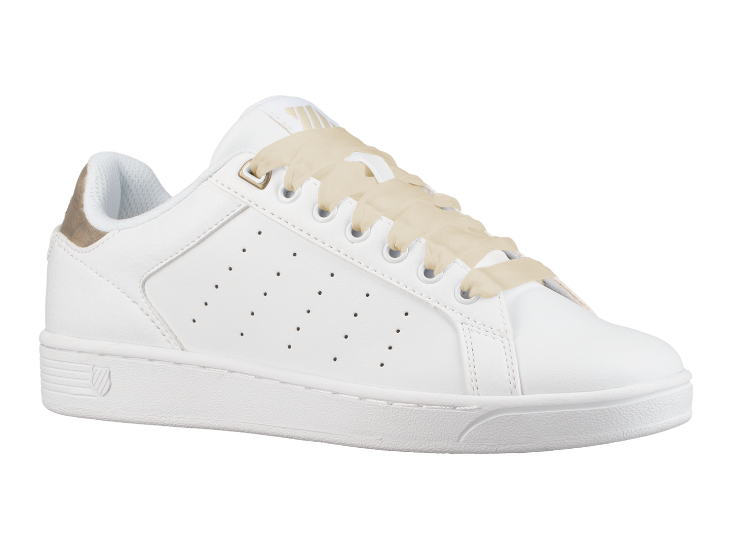95353-198-M | WOMENS CLEAN COURT CMF | WHITE/OYSTER WHITE