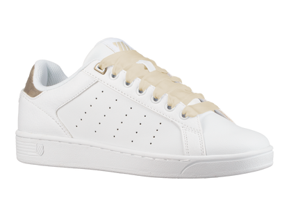 95353-198-M | WOMENS CLEAN COURT CMF | WHITE/OYSTER WHITE