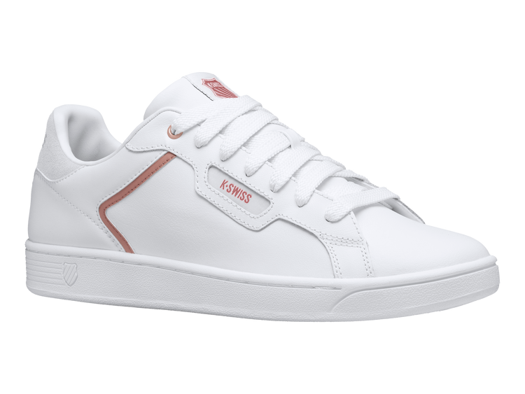 96347-188-M | WOMENS CLEAN COURT II CMF | WHITE/ROSE GOLD