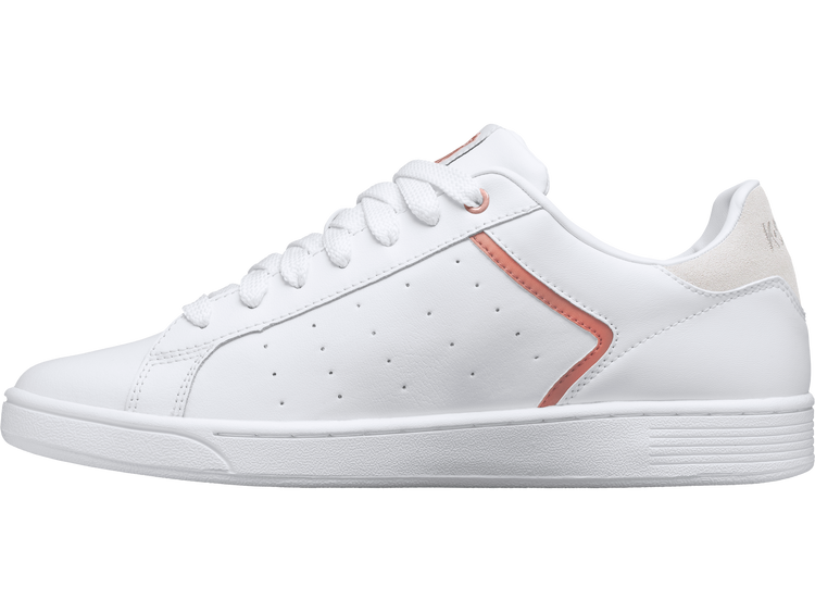 96347-188-M | WOMENS CLEAN COURT II CMF | WHITE/ROSE GOLD