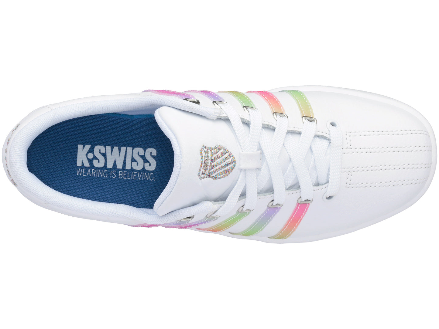 96793-103-M | COURT PRO II | WHITE/PASTEL RAINBOW